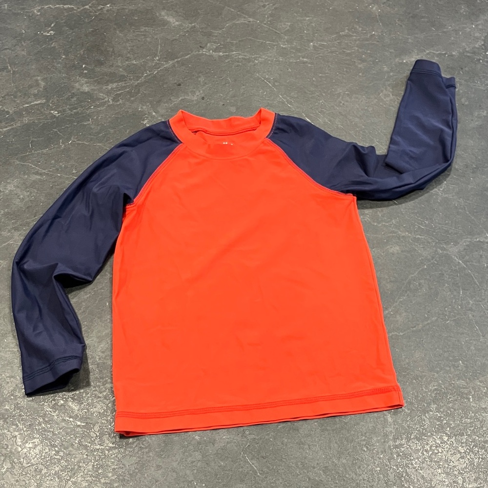 Primary Red and Navy rashguard
